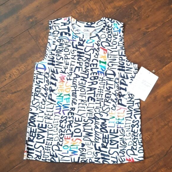 Athleta Girl‎ Pride Size Small (7) Organic Cotton Multi Explore Tank - Picture 4 of 8